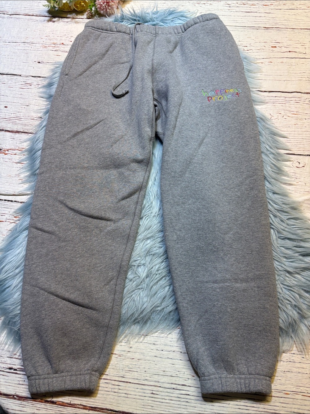 Made Happiness Project Grey Jogger Sweatpants sz M